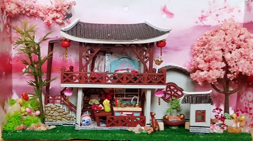 Mary G. Cherry tree rest. Diorama.